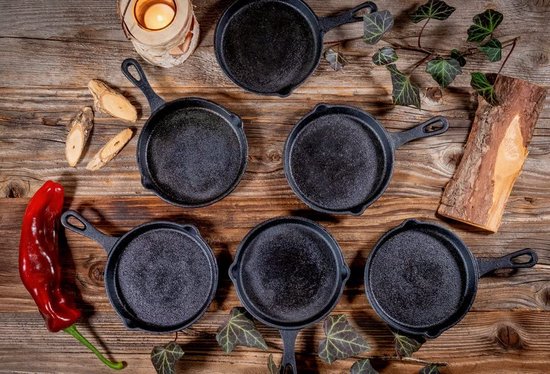 BBQ-Toro Mini Dutch Oven Set avec socle en bois 3 x 11 cm Casseroles de servic