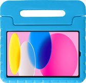 Hoes Geschikt voor iPad 2022 Hoes Bumper Kindvriendelijk Kids Case Kinderhoes - Hoesje Geschikt voor iPad 10 Hoesje Shockproof Cover Hoes - Blauw