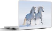 Laptop sticker - 11.6 inch - Winter - Paarden - Sneeuw - 30x21cm - Laptopstickers - Laptop skin - Cover