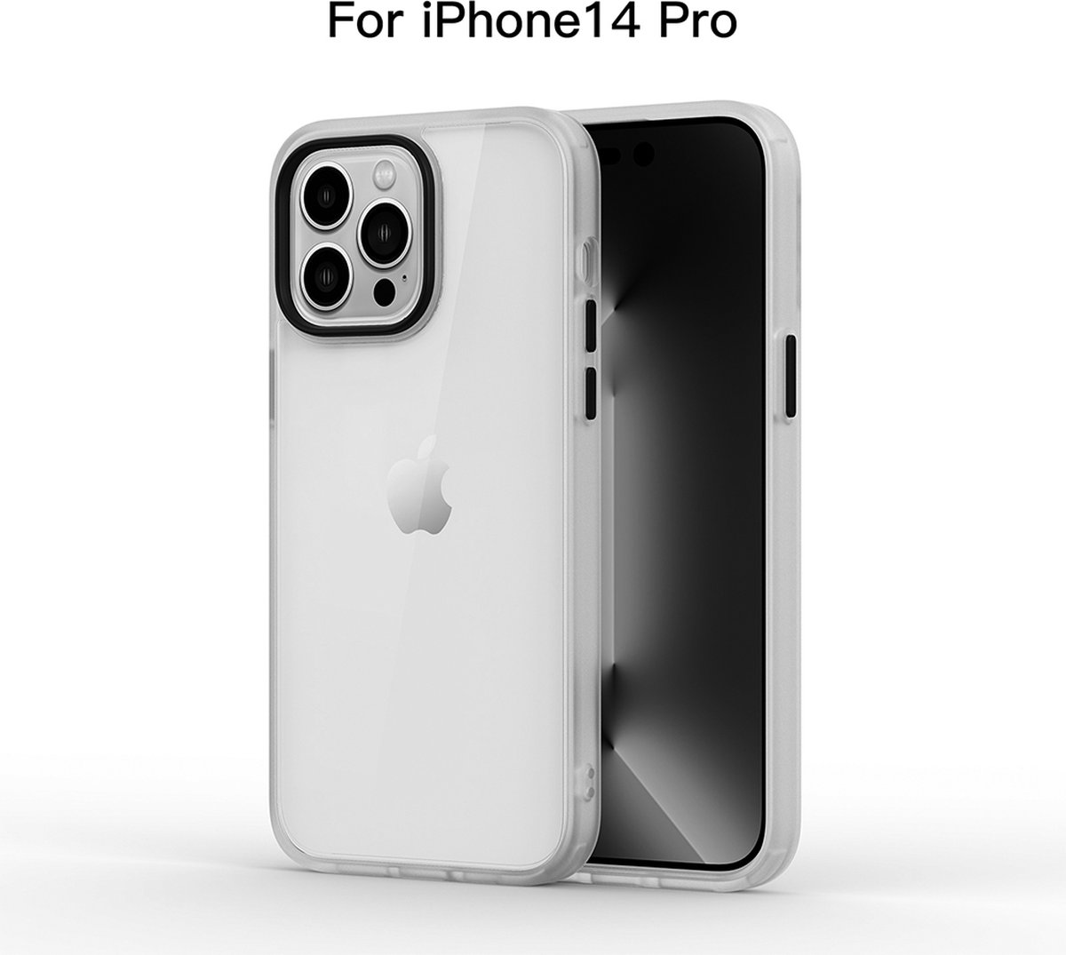 iPhone 14 pro case Transparante siliconen materiaal mobiele telefoon case wit