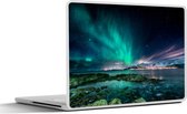 Laptop sticker - 17.3 inch - Noorderlicht - Meer - Noorwegen - 40x30cm - Laptopstickers - Laptop skin - Cover