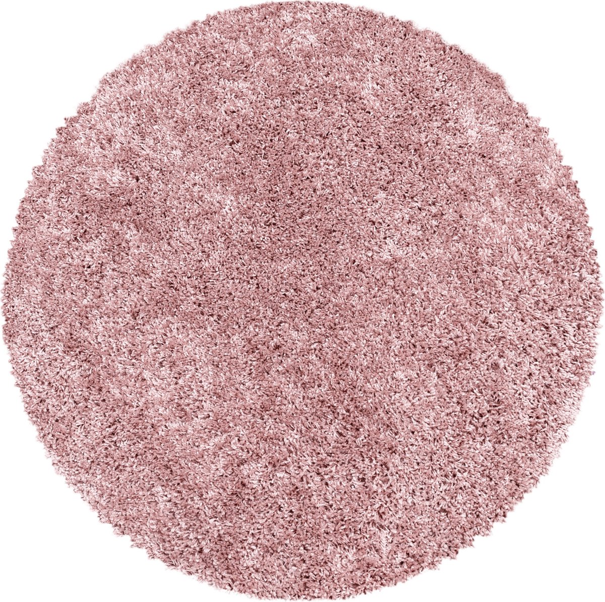 flycarpets Azure Vloerkleed Rond - Roze - Hoogpolig - 200x200 cm