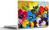 Autocollant pour ordinateur portable - 13,3 pouces - Peinture à l'huile - Peinture - Fleurs - 31x22,5 cm - Autocollants pour ordinateur portable - Peau d'ordinateur portable - Housse
