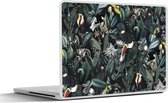 Laptop sticker - 11.6 inch - Bloemen - Toekan - Bladeren - 30x21cm - Laptopstickers - Laptop skin - Cover