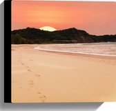 WallClassics - Toile - Grand Lever de soleil à la plage - Photo sur toile 30x30 cm (Décoration murale )