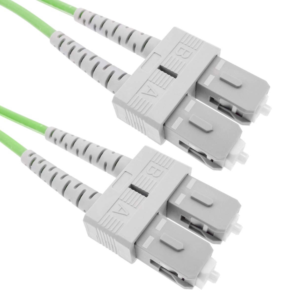 BeMatik - Glasvezelkabel OM5 multimode duplex 50 µm / 125 µm SC / PC naar SC / PC 100 Gb van 3 m