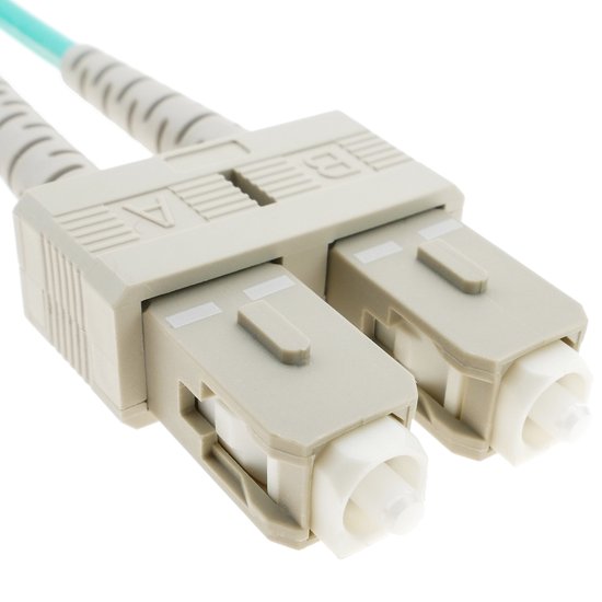 BeMatik - Câble fibre optique multimode OM4 MMF duplex 50µm / 125µm LC-SC 5m