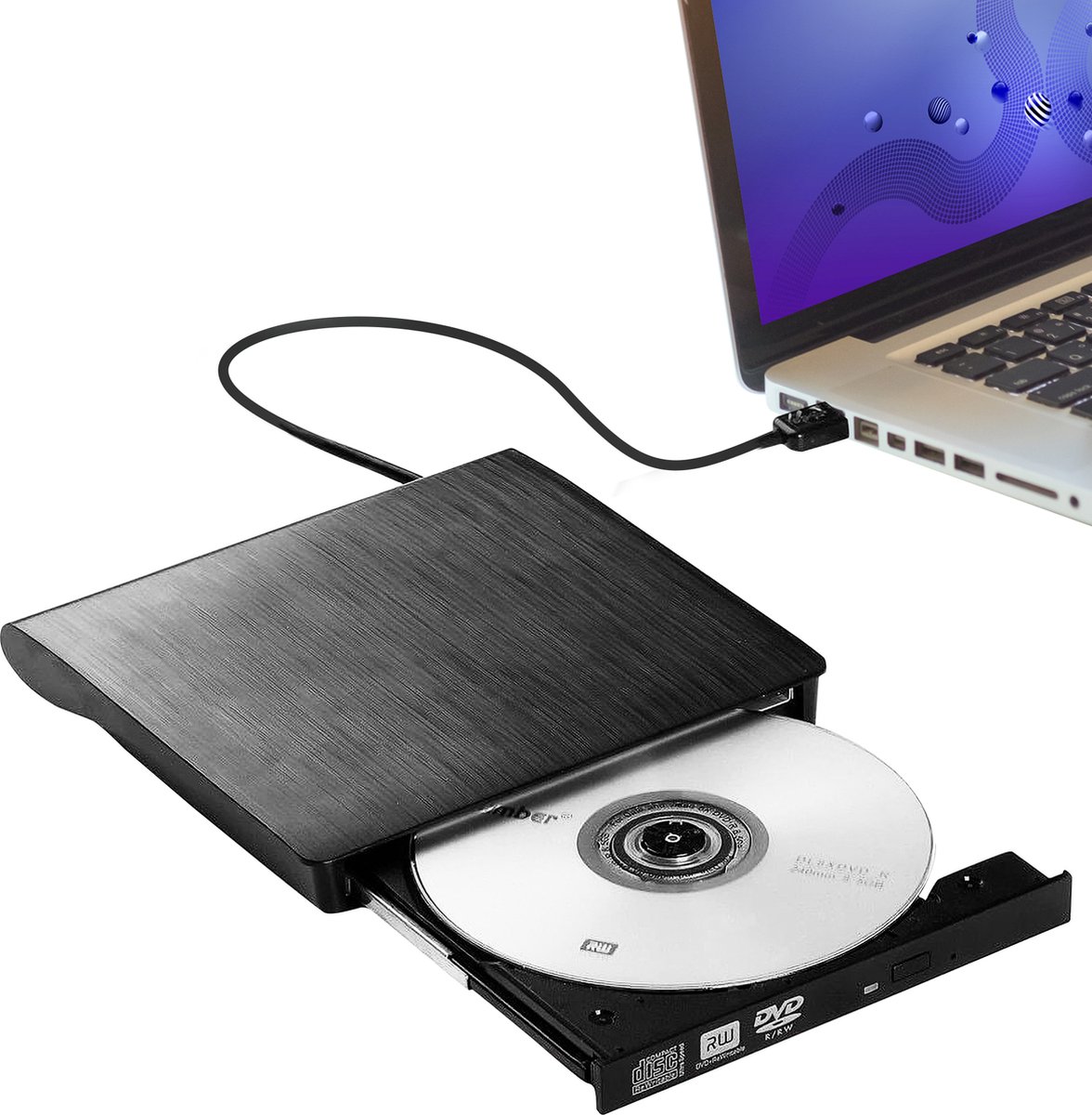 cement Absurd Inspecteren PuroTech® Externe DVD/CD Speler - Brander - USB 3.0 Aansluiting - Plug &  Play - Laptop... | bol.com