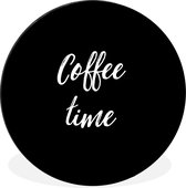 WallCircle - Cercle mural - Cercle mural - Dictons - Café - Coffee time - Citations - Aluminium - Dibond - 60x60 cm - Intérieur et extérieur