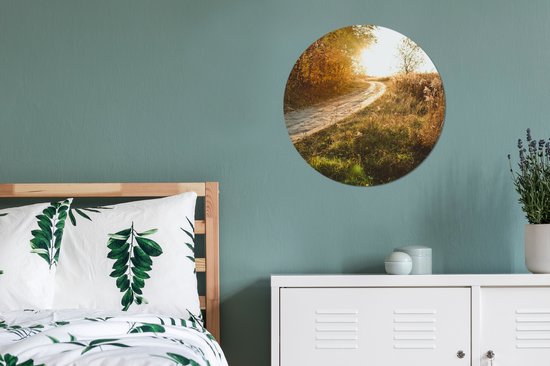 WallCircle - Wall Circle - Wall Circle Indoor - Chemin - Nature - Arbre - 60x60 cm - Décoration murale - Peintures Ronds