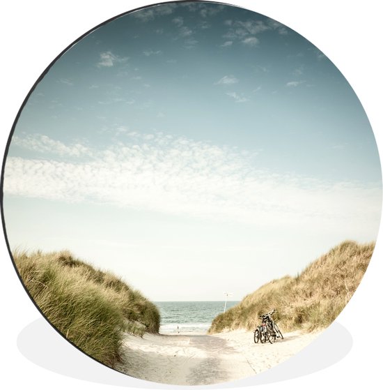 WallCircle - Wandcirkel - Muurcirkel - Strand - Duin - Lucht - Aluminium - Dibond - Binnen en Buiten