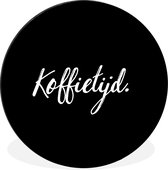 WallCircle - Wall Circle - Wall Circle - Citations - Dictons - Coffee Time - Café - Aluminium - Dibond - 60x60 cm - Intérieur et Extérieur