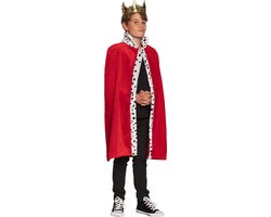Boland - Mantel koning kind rood - Kinderen - Koning - Prinsen en Prinsessen- Middeleeuwen