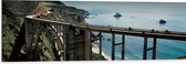 WallClassics - Dibond - Bixby Creek Bridge - Amerika - 120x40 cm Foto op Aluminium (Met Ophangsysteem)