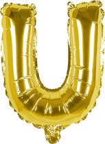 Boland - Folieballon 'U' goud U - Goud - Letterballon