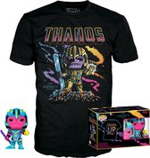Funko The Avengers Verzamelfiguur & Tshirt Set -XL- Marvel POP! & Tee Box Thanos Blacklight Zwart