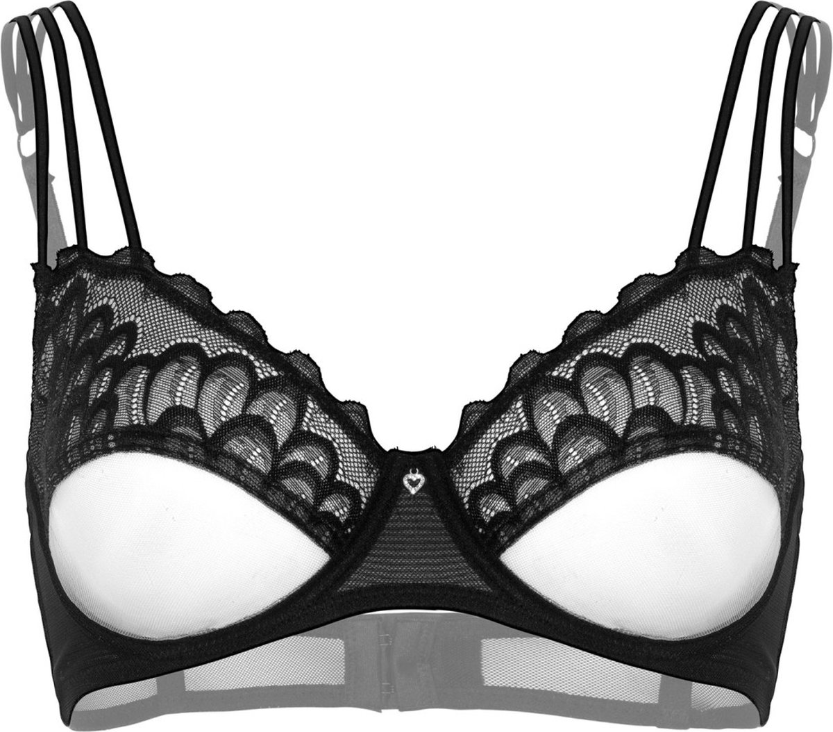 Unlined bra w faux underbust