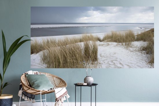 Stickers muraux - Mer du Nord - Dunes - Water - 160x80 cm - Feuille adhésive