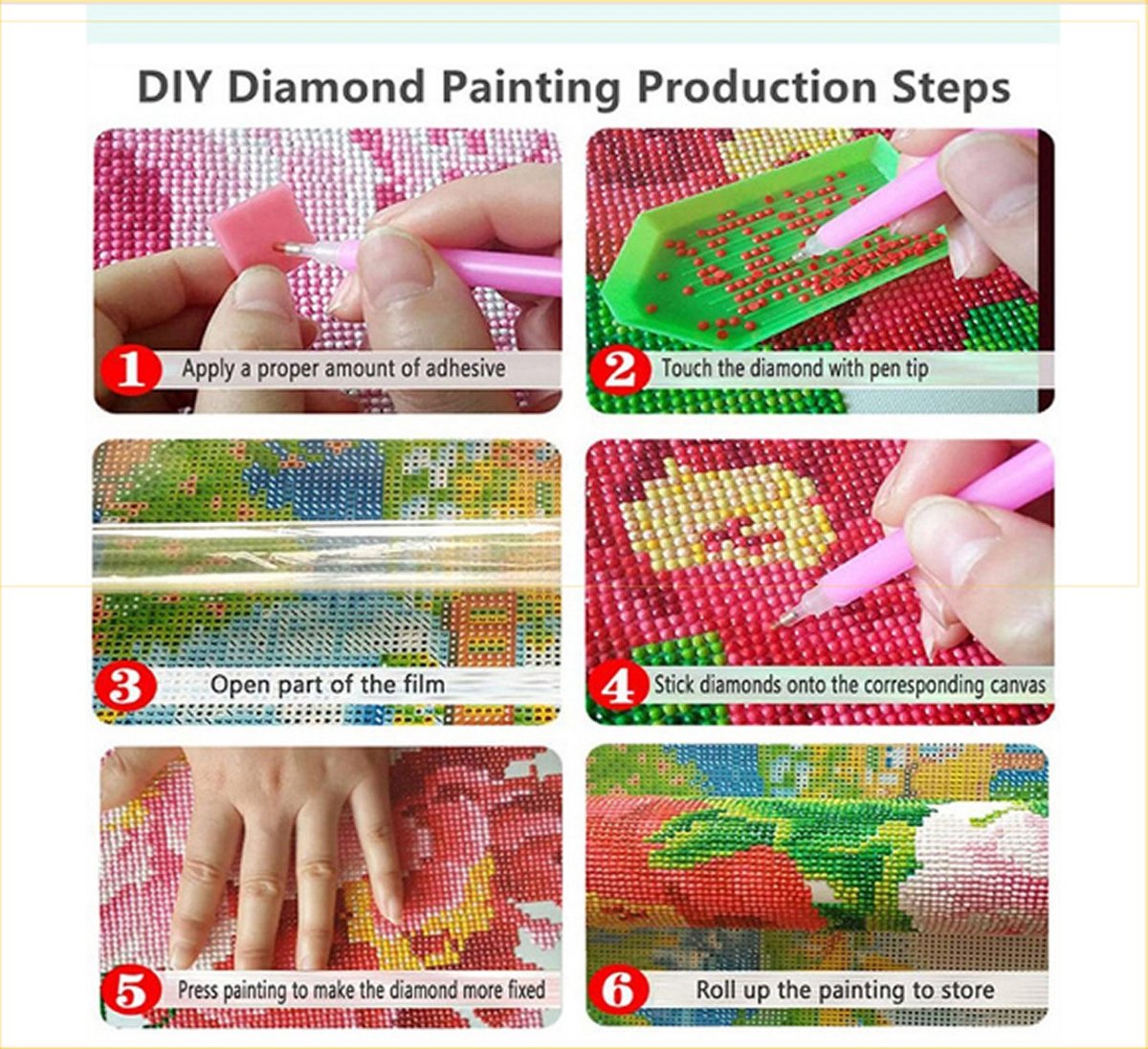 VDTOYS® DIAMOND PAINTING volwassenen - VDTA094 - vierkante steentjes - full - groot formaat - nieuwe tekeningen - 45 op 55 cm (canvas) - 40 op 50 cm (foto) — afbeelding 13