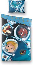 De Kleine Astronauten Dekbedovertrek Space Crew - 140x200 - 100% Katoen - Multicolor