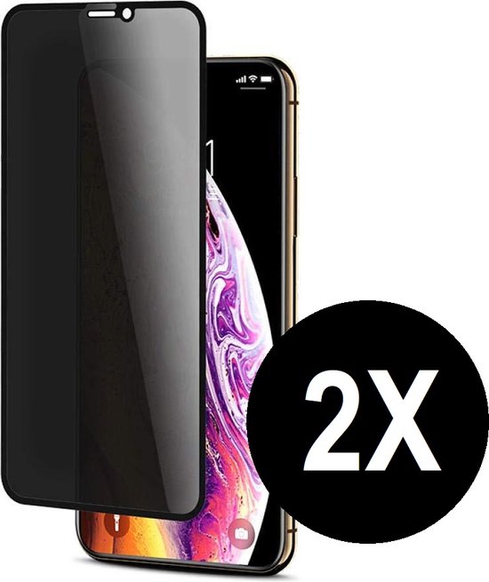 Foto: Screenz privacy screenprotector geschikt voor iphone 11 xr tempered glass screen protector geschikt voor iphone 11 xr privacy beschermglas priv glasplaatje 2 stuks