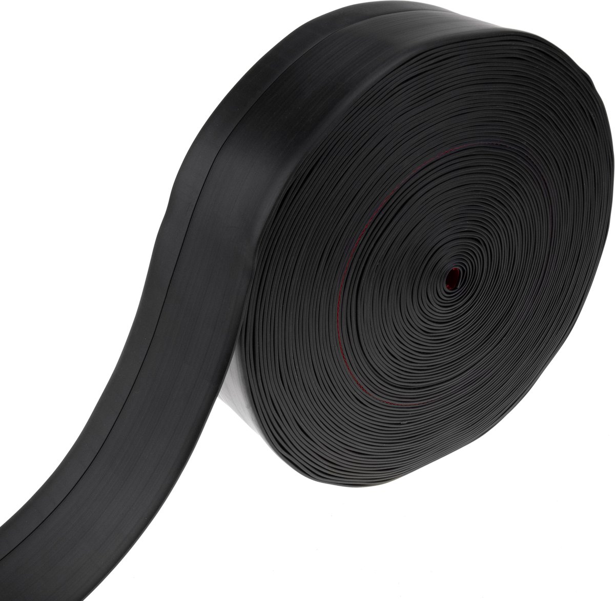 PrimeMatik - Flexibele zelfklevende plint 50 x 20 mm. Lengte 25 m zwart