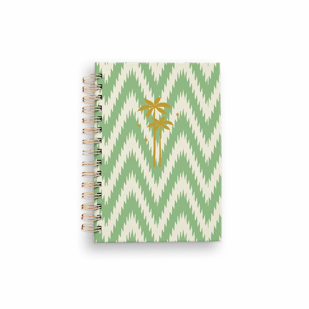 Creative Lab Amsterdam stationery - Notitieboek - Ikat Green design - Wire-O - A6 formaat