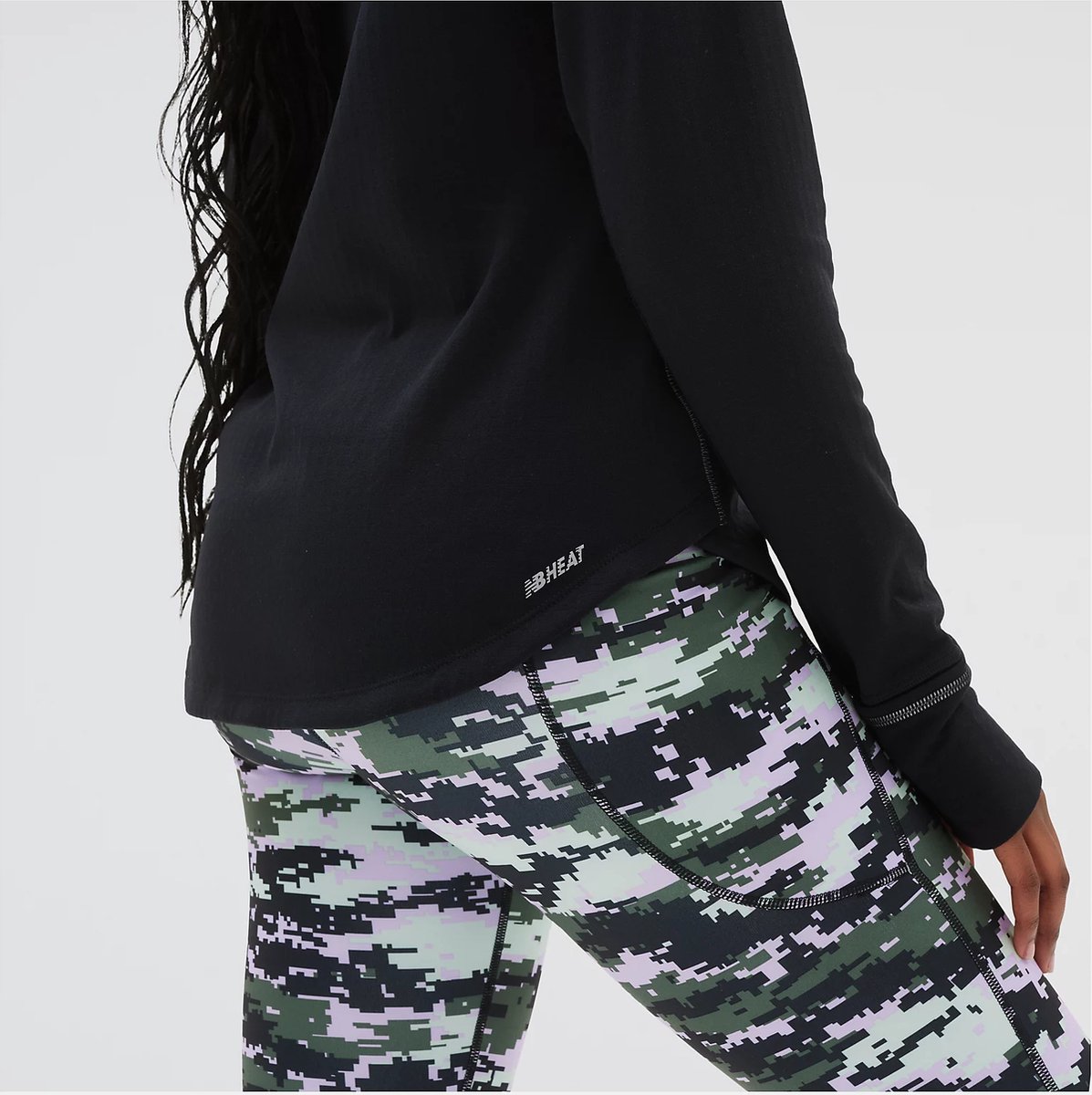 New Balance Heat Grid Half Zip Dames Zwart