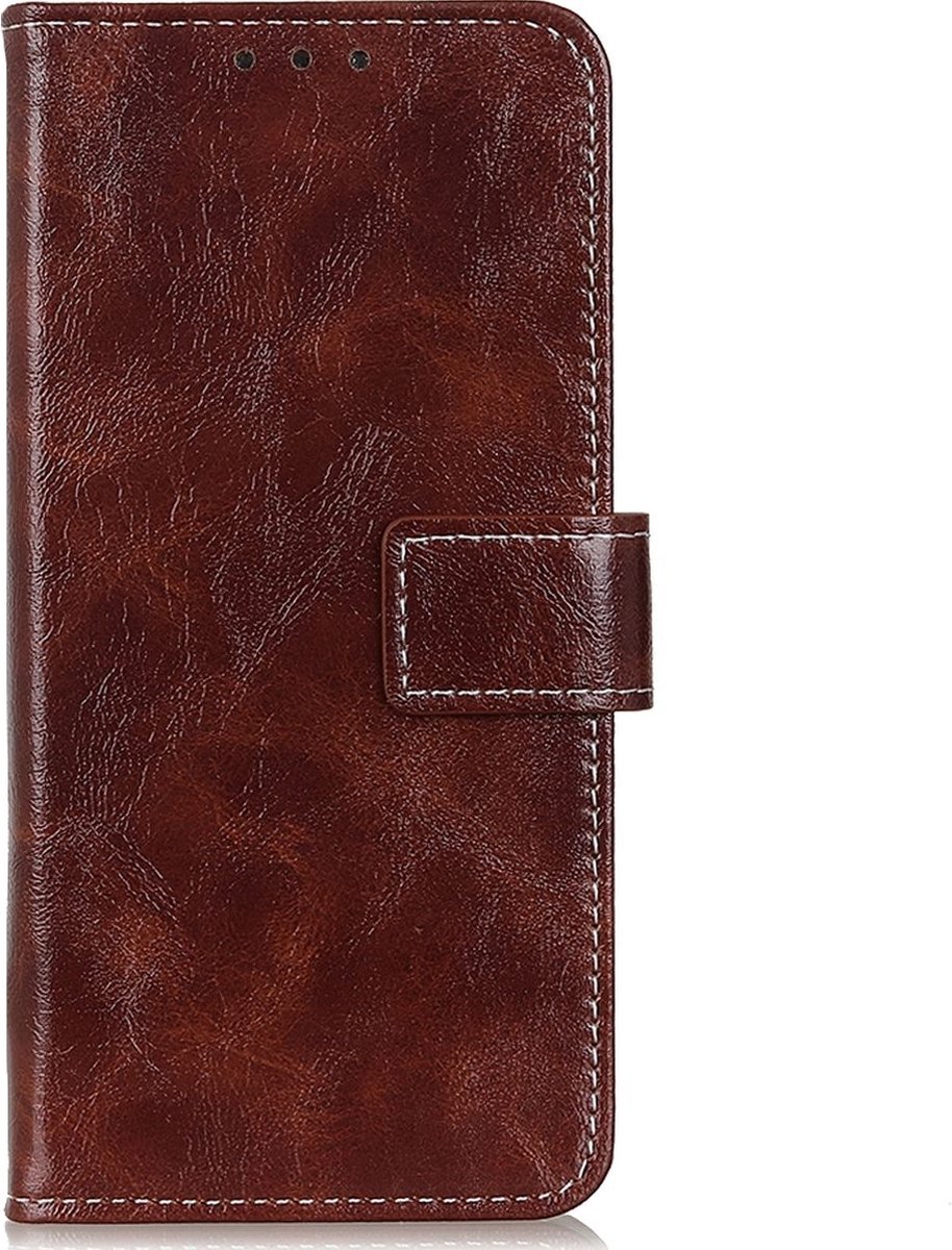 Mobigear Telefoonhoesje geschikt voor Motorola Edge 30 Neo Hoesje | Mobigear Basic Bookcase Portemonnee | Pasjeshouder voor 3 Pasjes | Telefoonhoesje voor Pinpas / OV Kaart / Rijbewijs - Bruin
