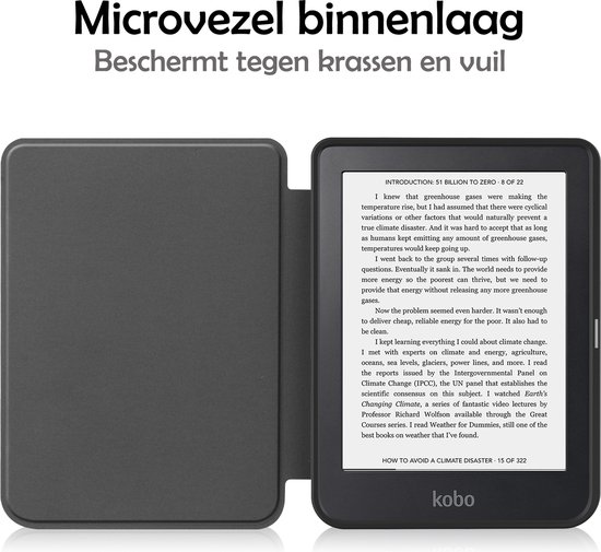 Hoesje Geschikt voor Kobo Clara 2E Hoes Bescherm Hoesje Case Sleep Cover - Hoes Geschikt voor Kobo Clara 2E Hoesje - Donkergroen van Hoesje  — afbeelding 3
