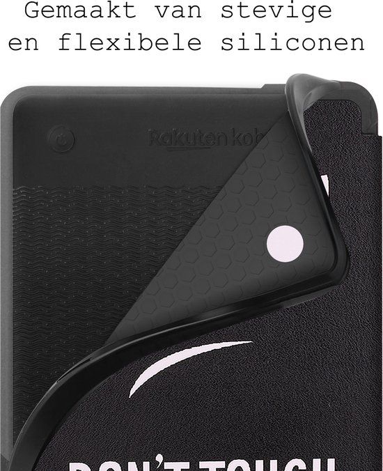Hoes Geschikt voor Kobo Clara 2E Hoesje Bookcase Cover Hoes - Hoesje Geschikt voor Kobo Clara 2E Hoes Cover Case - Don't Touch Me van EZstick — afbeelding 5