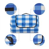 Relaxdays picknickkleed geruit - 200x300 cm - waterdichte onderkant - picknickdeken fleece