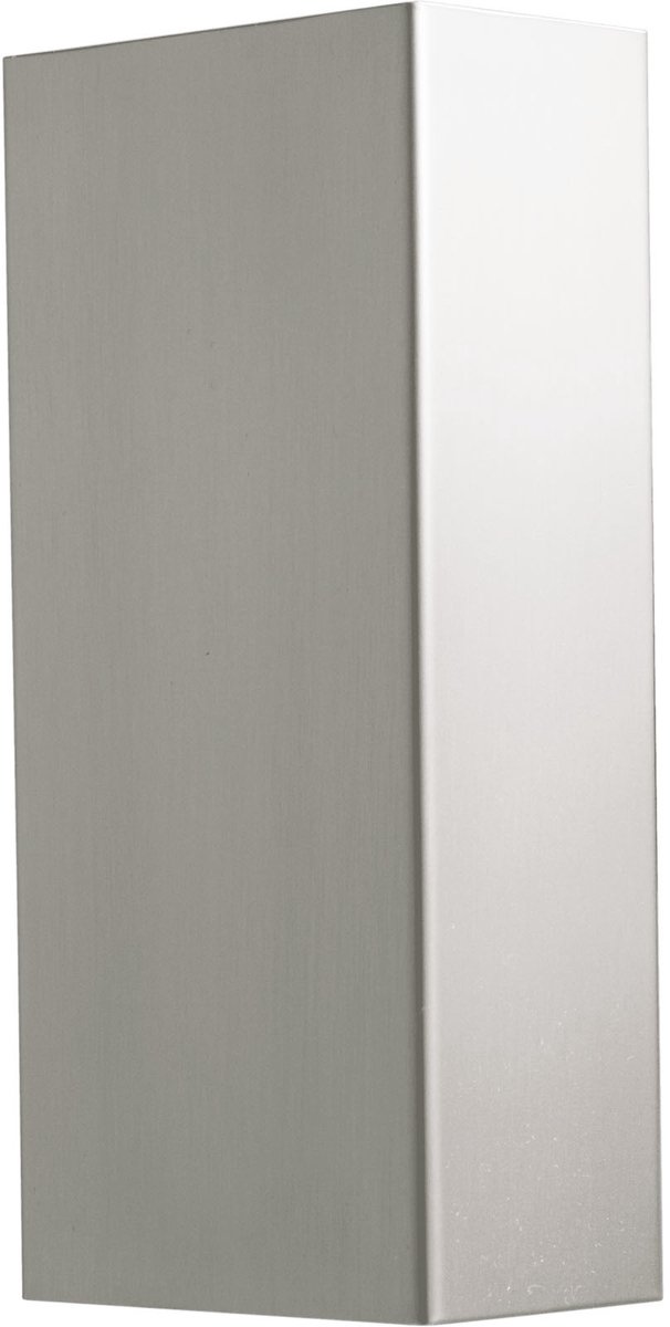 Metallico Wandlamp 2 lichts rechthoek nikkel - Modern - Masterlight