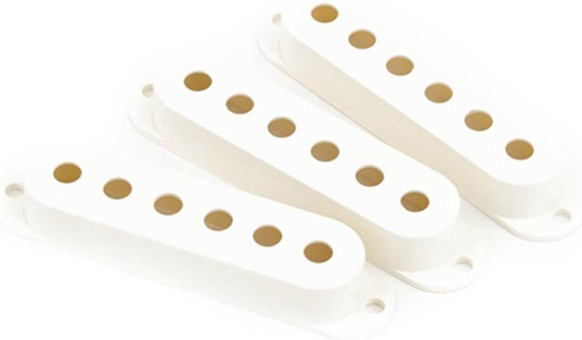 Fender 56251049 pickup cover Stratocaster, parchment, plastic, 3 stuks