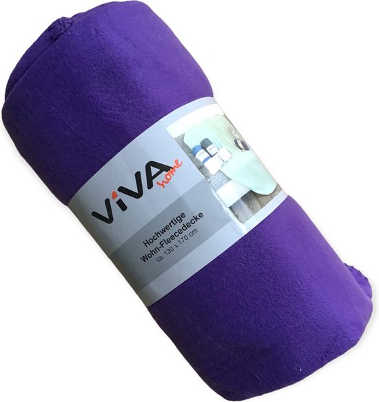 VIVA Living Fleece deken - 130 x 170cm - paars