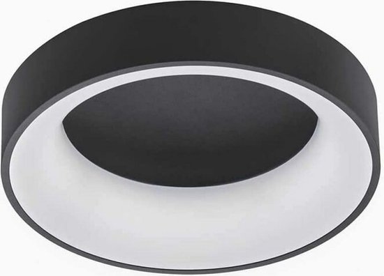 Deco Plafondlamp zwart Ø 45 cm met afstandsbediening - Dimbaar wit licht - Achtergrondverlichting