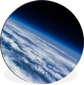 WallCircle - Wandcirkel - Muurcirkel - Aarde - Ruimte - Wolken - Aluminium - Dibond - ⌀ 60 cm - Binnen en Buiten