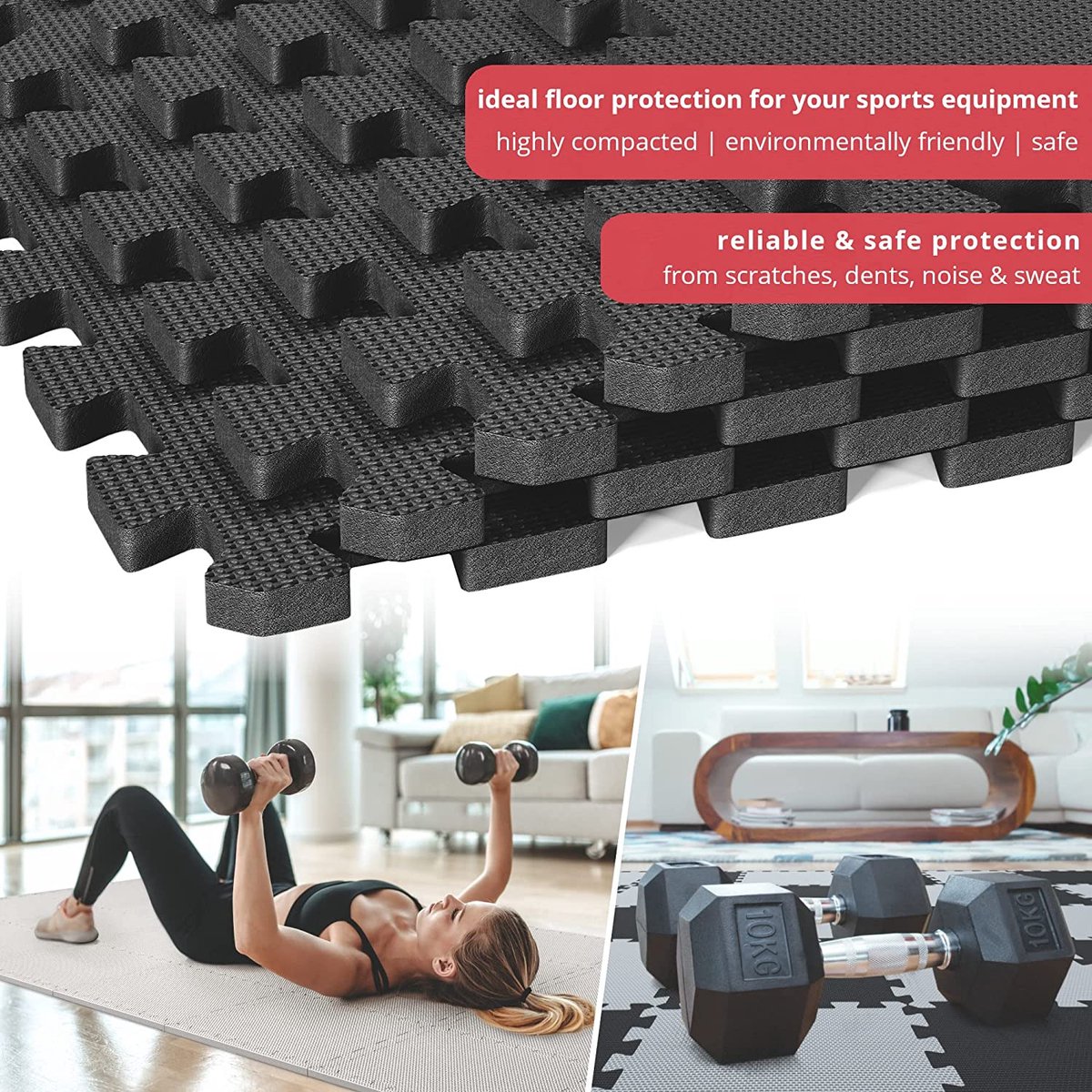 EVA FOAM tegel gras 600x600x12mm (4 tegels randen) - Foam vloertegels