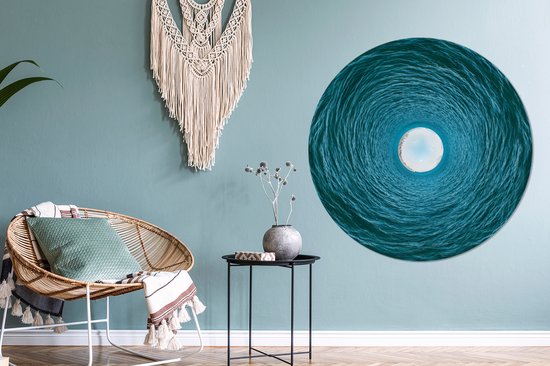 Un tunnel bleu dans le cercle chinois Shanghai Wall aluminium ⌀ 140 cm