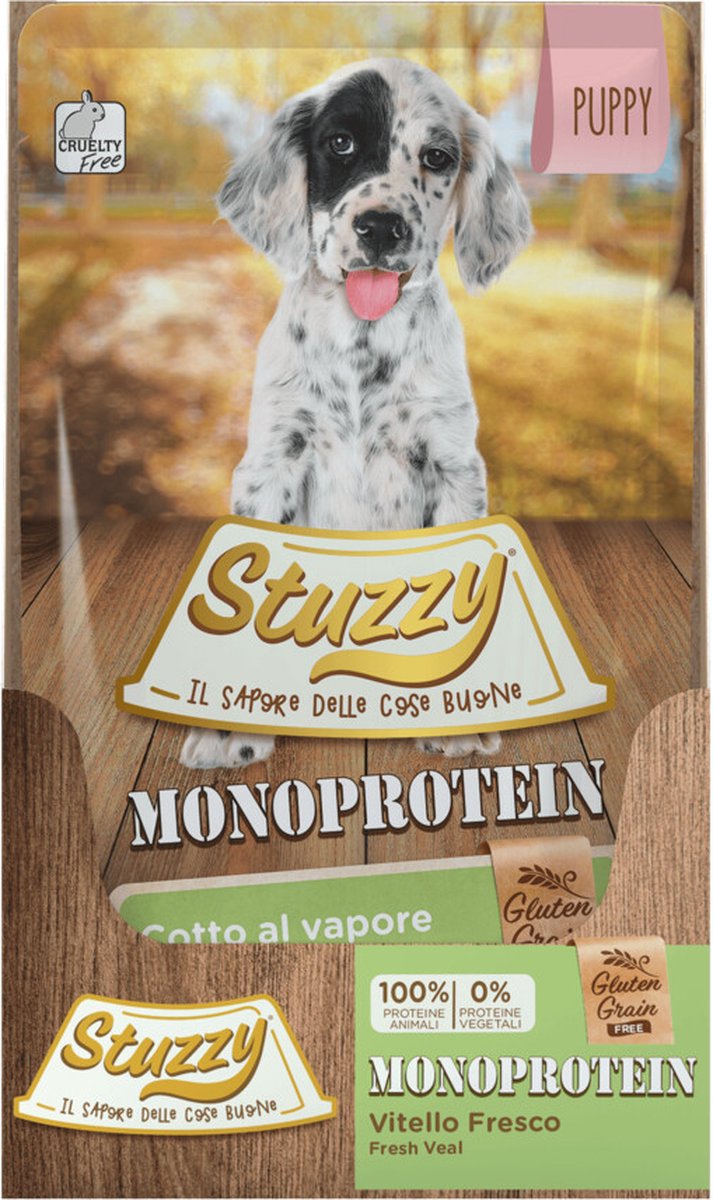 12x Stuzzy Hondenvoer Puppy Monoprotein Graanvrij Kalf 150 gr