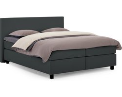 Karlsson Autentik Tunn complete boxspring met pocketvering matras - 160x210 cm - Antraciet