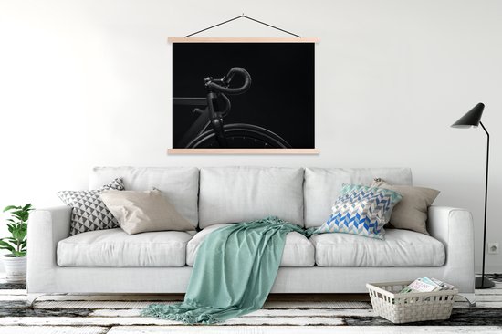 Porte-affiche avec affiche - Affiche scolaire - Vélo - Guidon - Zwart - Wit - 120x90 cm - Lattes vierges