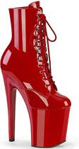 Pleaser - XTREME-1020 Plateau Laarzen, Paaldans schoenen - US 8 - 38 Shoes - Rood