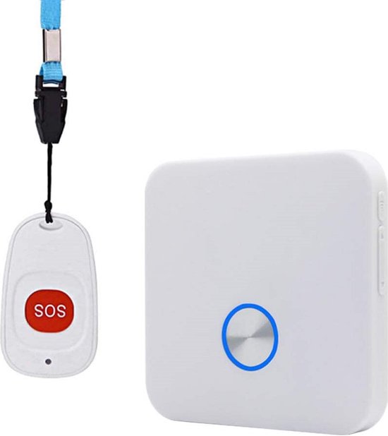 SINGCALL Tuya Wifi Persoonlijk alarm oproepsysteem(Uitrusting Upgrade), Paniekalarmsysteem voor ouderen/patiënten/gehandicapten,Lange afstand draadloos oproepalarm, 1 ontvanger 2 Oproepknoppen