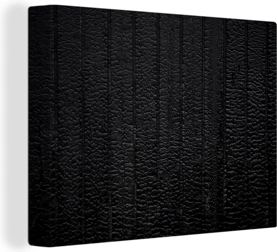 Toile Peinture Zwart - Design - Structure - Aspect Cuir - 40x30 cm - Décoration murale