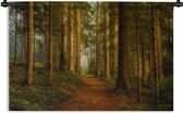 Wandkleed - Wanddoek - Bos - Natuur - Bomen - Landschap - Bladeren - 120x80 cm - Wandtapijt