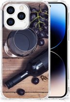 Telefoonhoesje Geschikt voor iPhone 14 Pro Back Cover met transparante rand Wijn