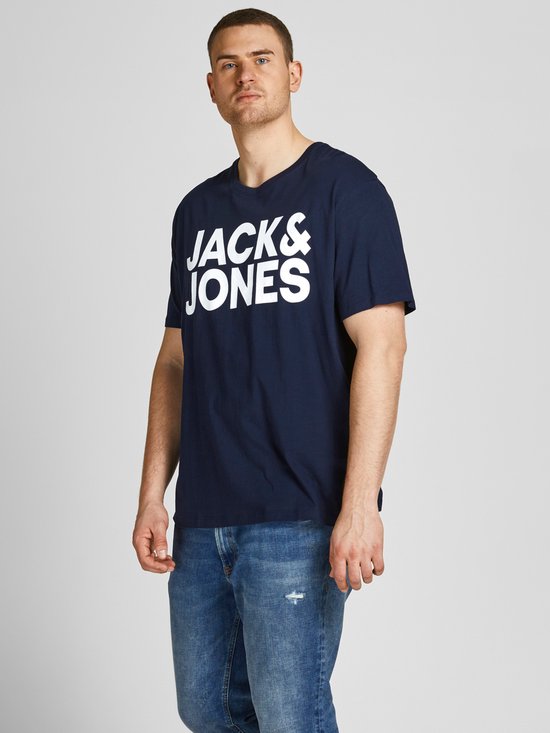 JACK&JONES PLUS JJECORP LOGO TEE SS O-NECK NOOS PLS Heren T-shirt - Maat EU5XL US3XL