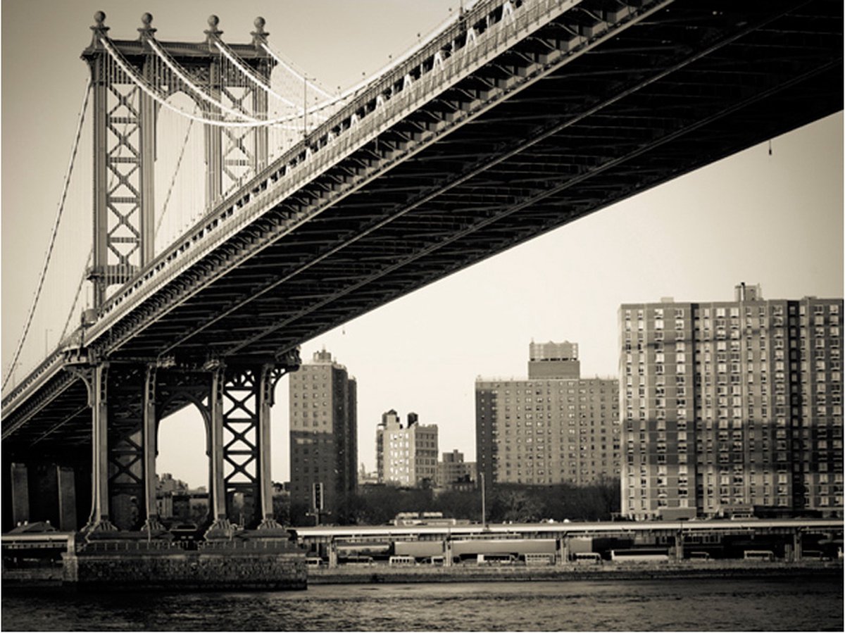 Fotobehang - Manhattan Brug, New York.