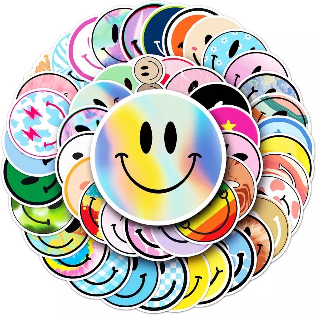 Smiley Stickers 50 Stuks | Emoticon Stickers | Grappige Sticker | Smiley Afbeeldingen | Emoji Stickers | Laptop Stickers | Decoratie | Stickers Kinderen | Stickers Volwassenen | Plakstickers | Stickers Bullet Journal | Planner Stickers — afbeelding 4